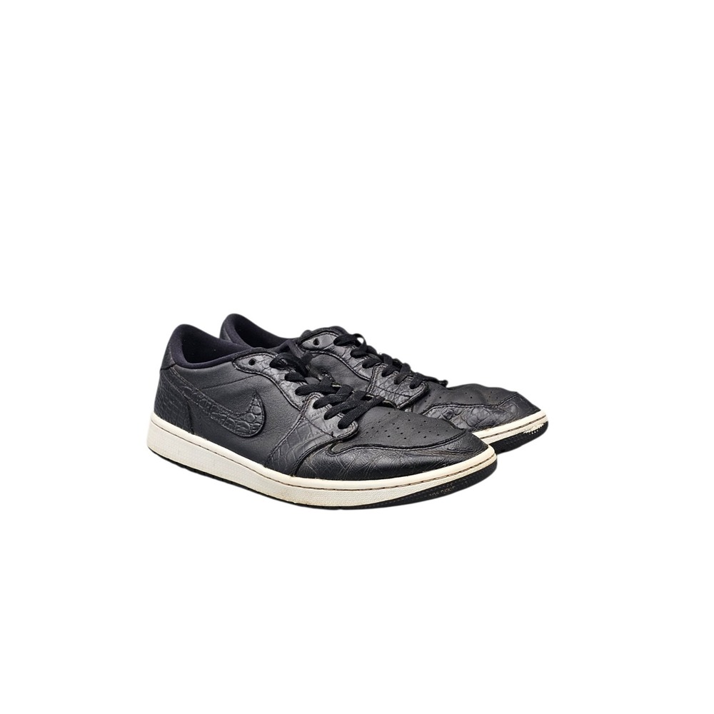 Nike Men's Size 11.5 Air Jordan 1 Low Golf Black Crocodile Skin DD9315-003 READ